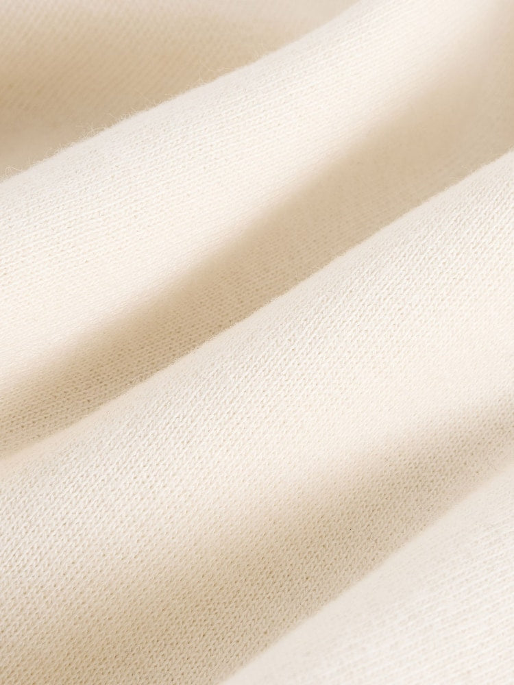 Cream Flower Graphic Print Crew Neck Sweatshirt