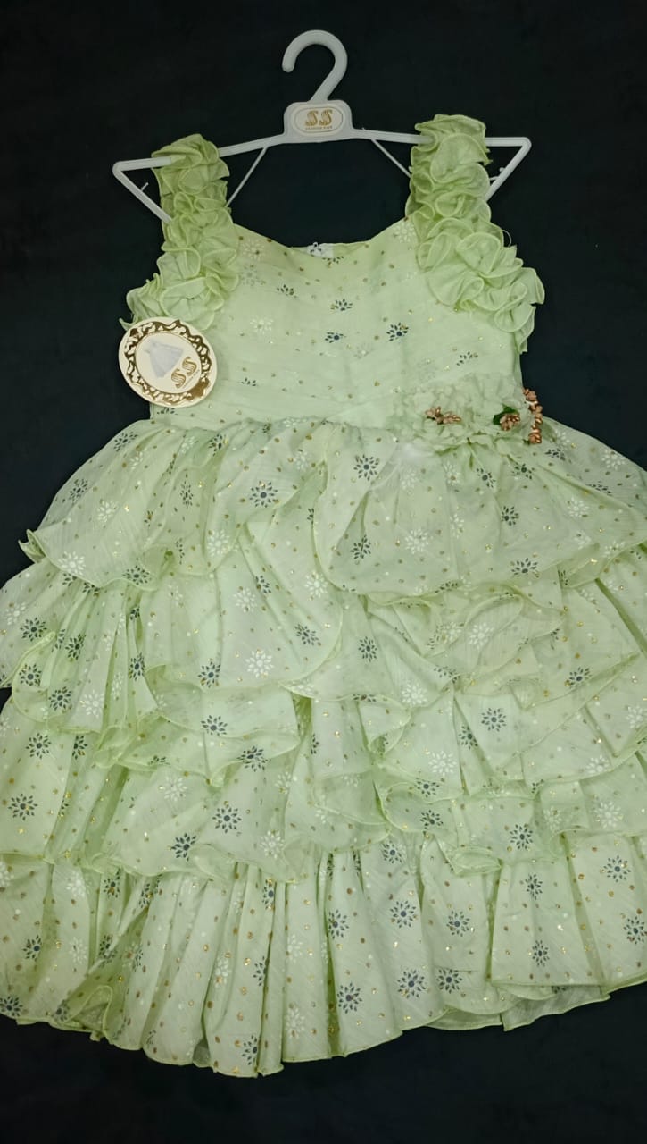 Baby Girl light green dress
