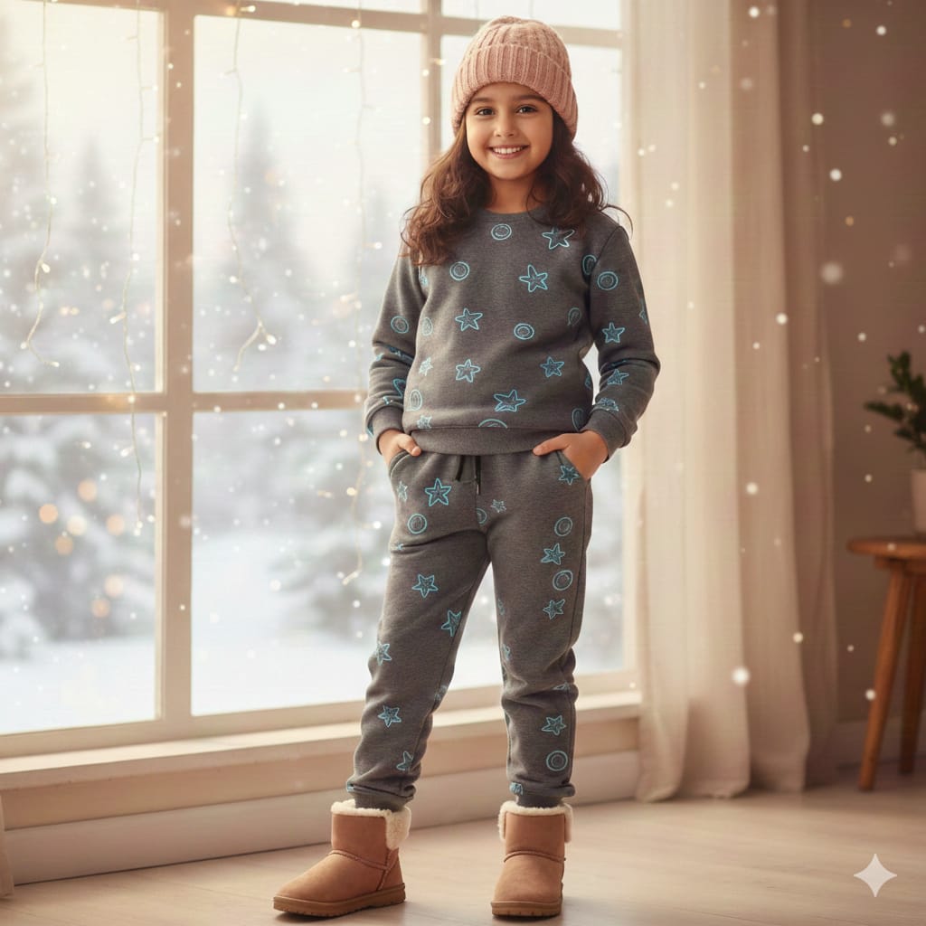 Imported Flees Tracksuit For Girls Soft And comfortable