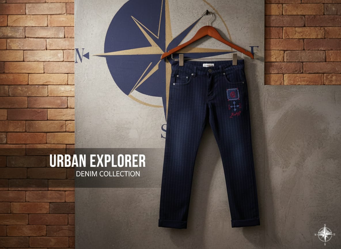 Navy Blue Jean's Pant For Boys