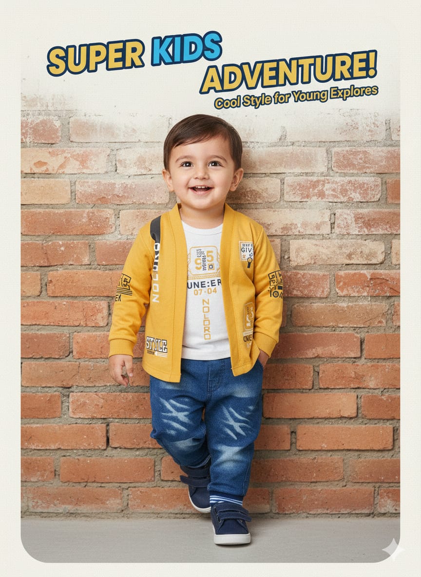 Printed blue half sleeve shirt and blue jeans pant