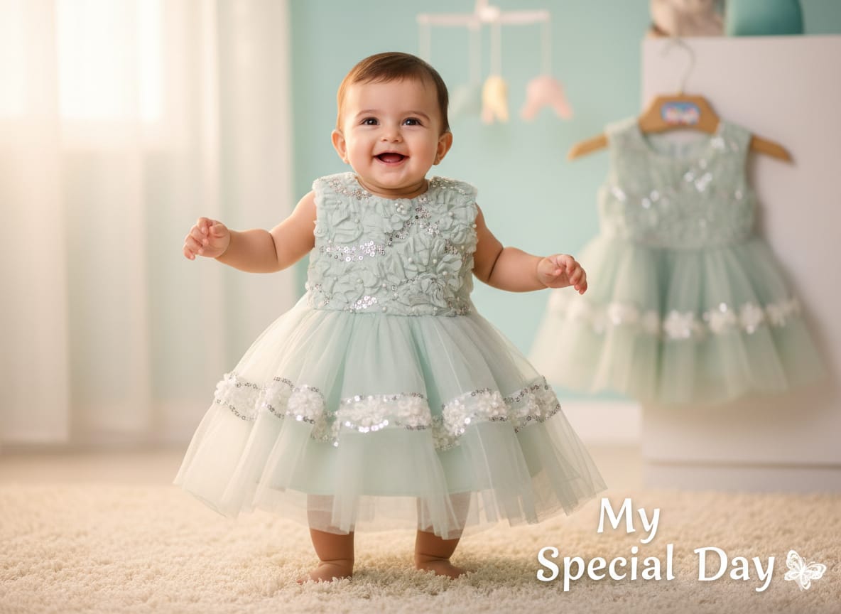 Fancy frock for net Light see colour