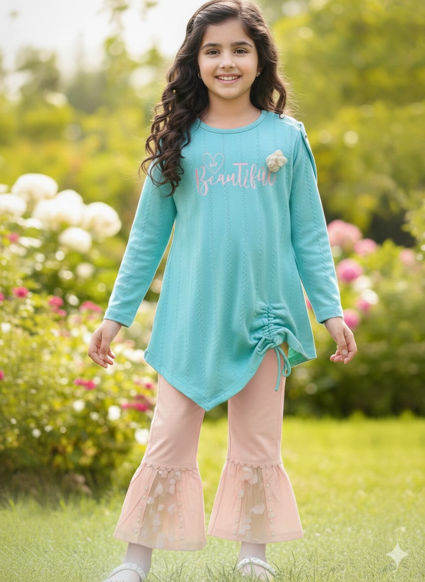 Girl long-sleeved shirt and pant